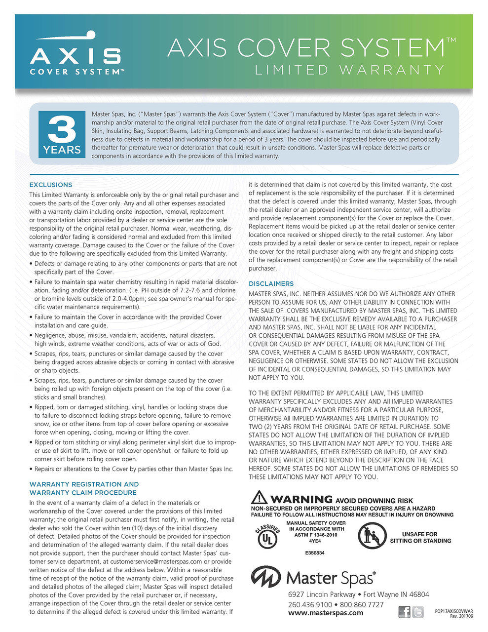 AXCVR18 - Warranty Info