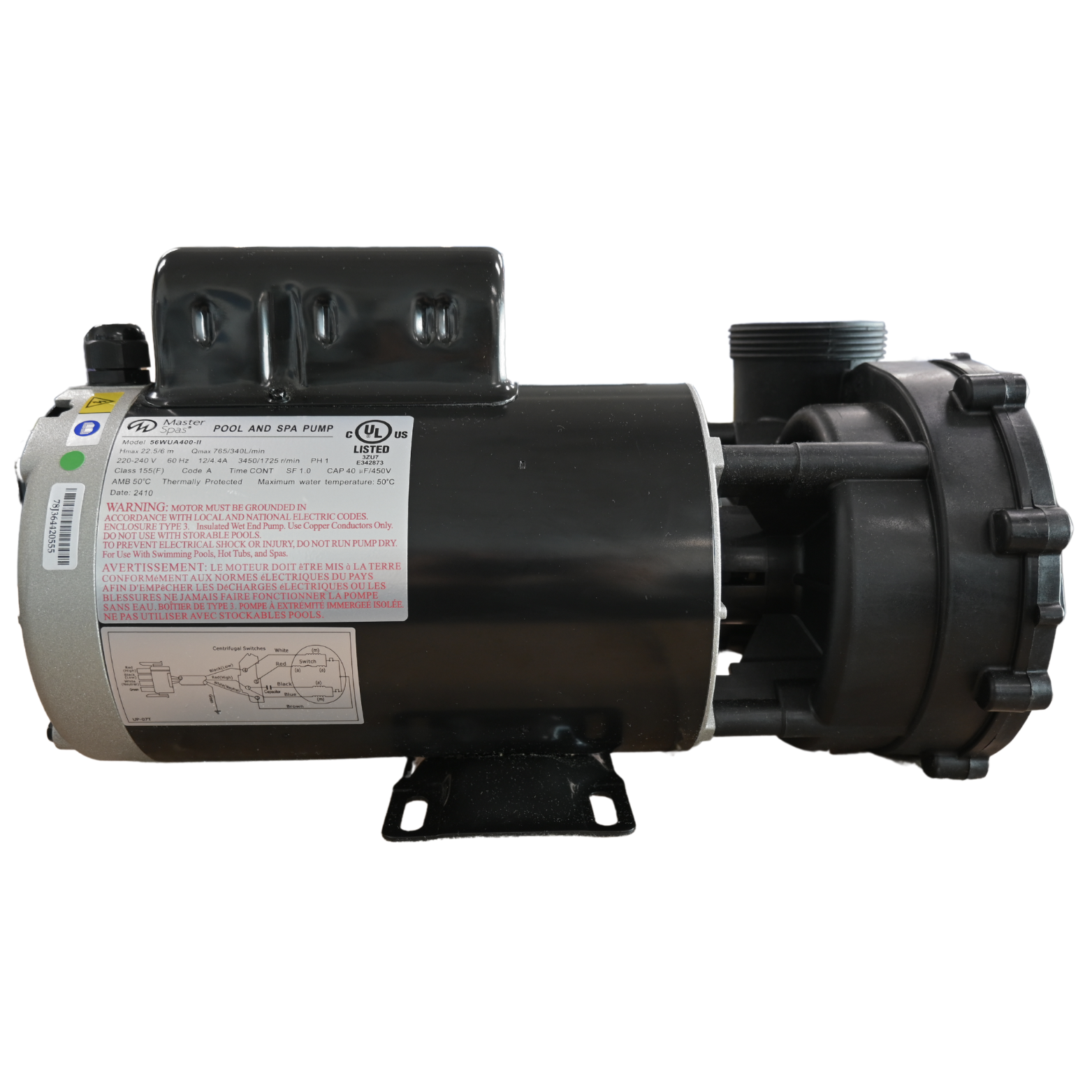 X320558 - Pump, 2 SPD, 220-240 V, 12/4.4 A, 60 HZ