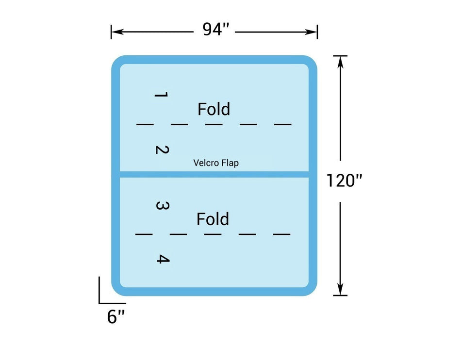 10' x 8' Hot Tub Cover for Master Spas (120" x 94")