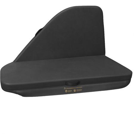 Black Polyshield hot tub cover with rubber handles and straps.