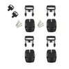 How do you put the male clip on the cover strap?