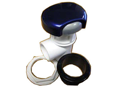 Master Spa - X284731 - 1 inch Blue Crescent On/Off Diverter - Side View