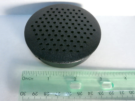 Master Spa - X274110 - Skirting Parts 3 inch Round Black Vent - X274110 - Top View with ruler