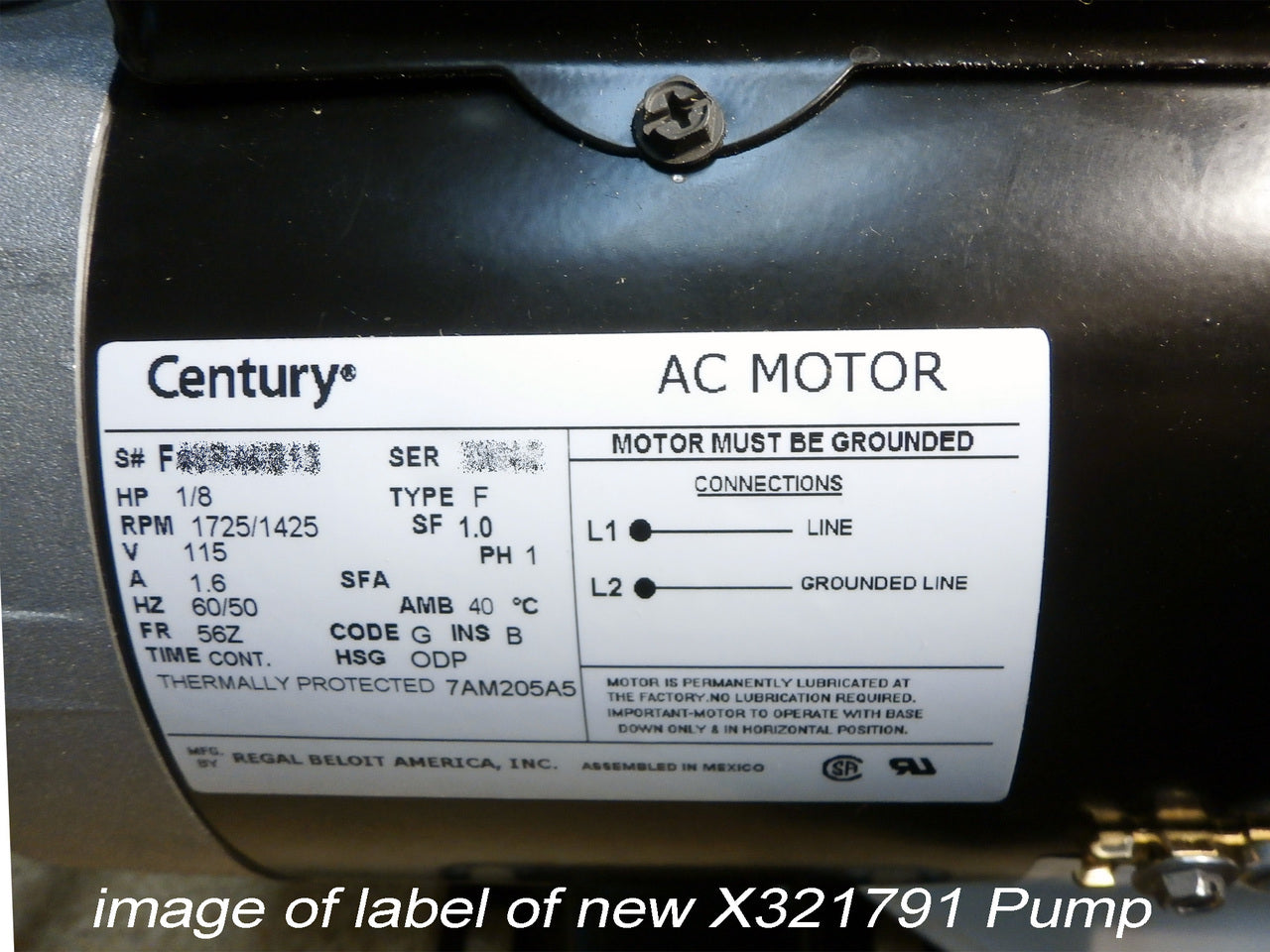 X321791 - Replacement Part Label