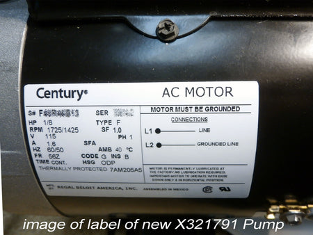 X321791 - Replacement Part Label