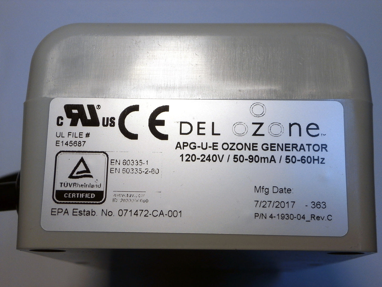 X320049 - Master Spas 120/240V APG DEL Ozonator – Masterspapartsonline