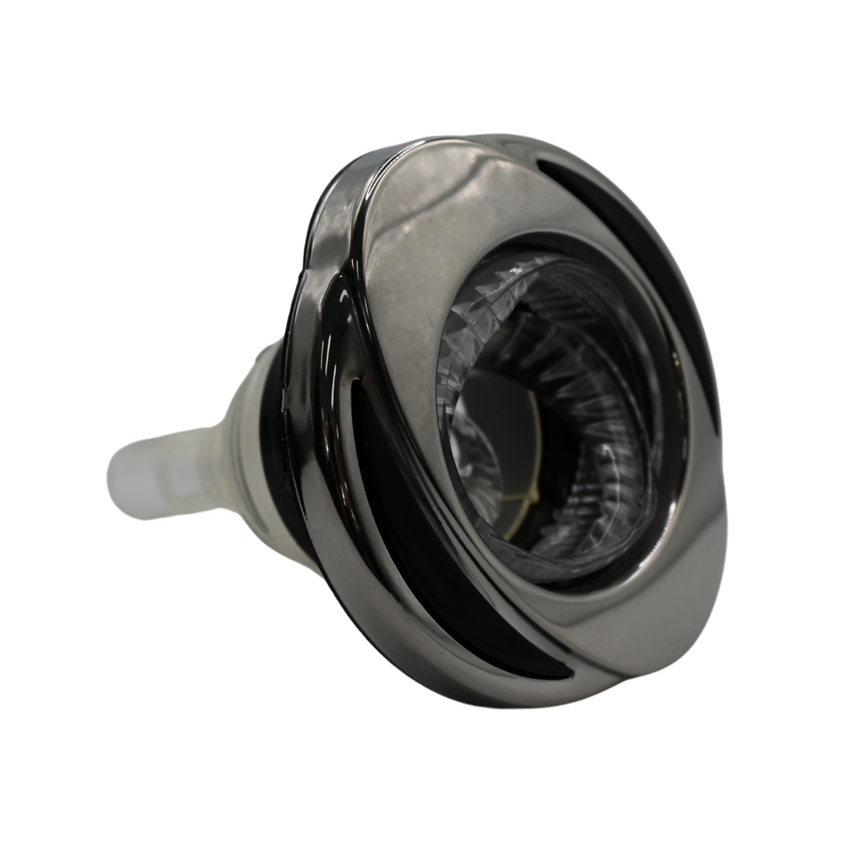 X284787 - Jet, Poly Riffled OVO Crystal Clear