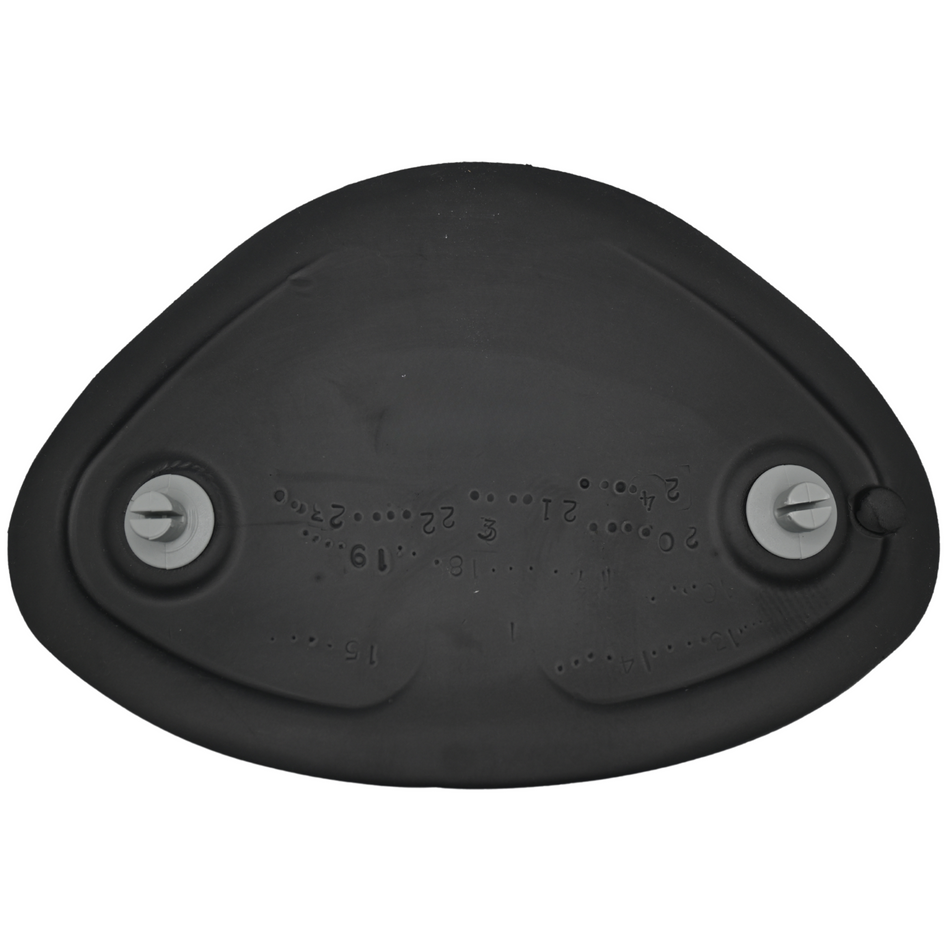 X540762 - Pillow, Oval Warped Charcoal