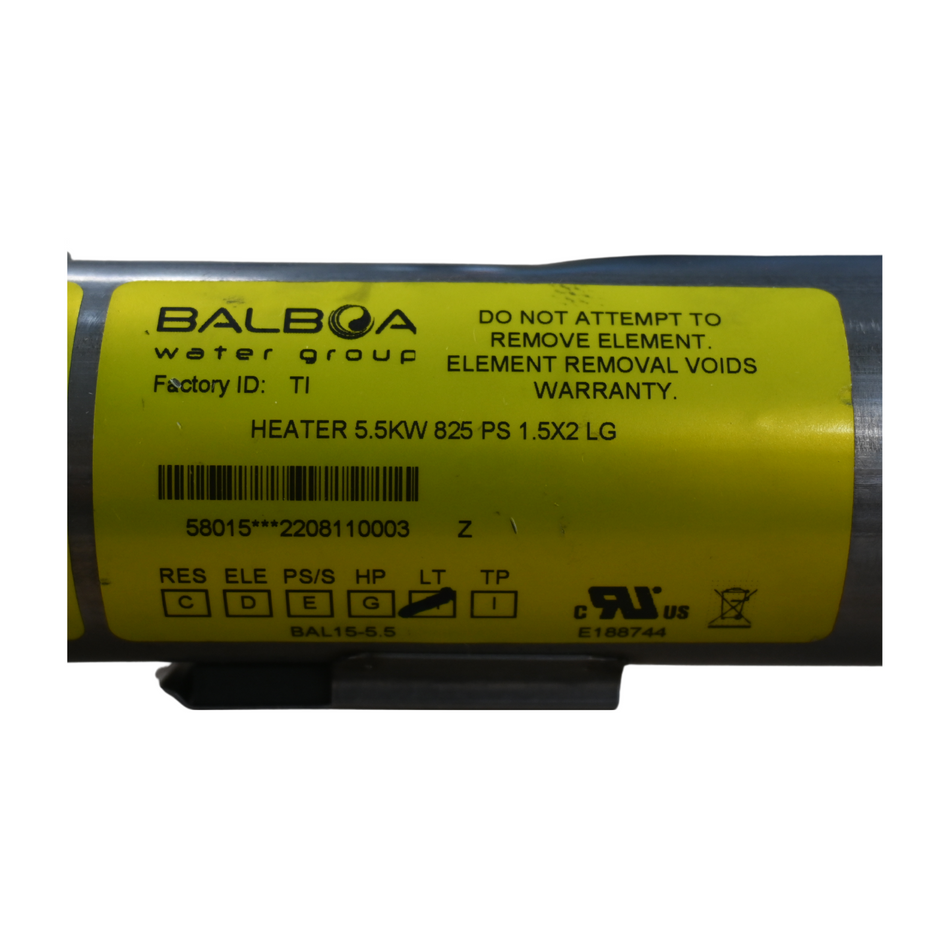X300920 - Heater Assembly, 5.5kW 825 Incalloy with Pressure Switch