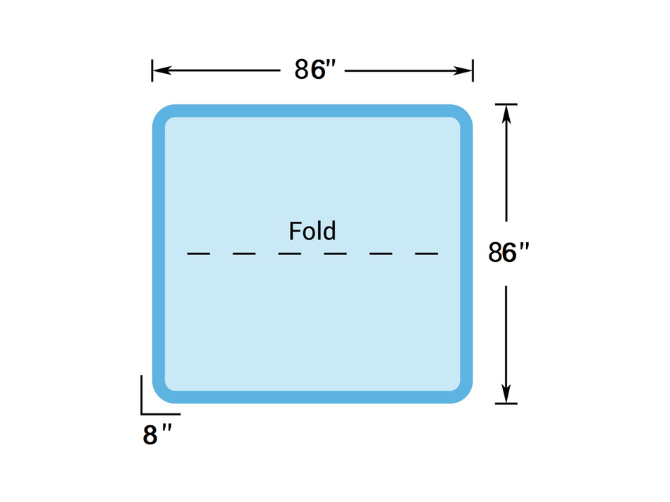 7' 2" x 7' 2" Hot Tub Cover for Getaway Hot Tubs (86" x 86")