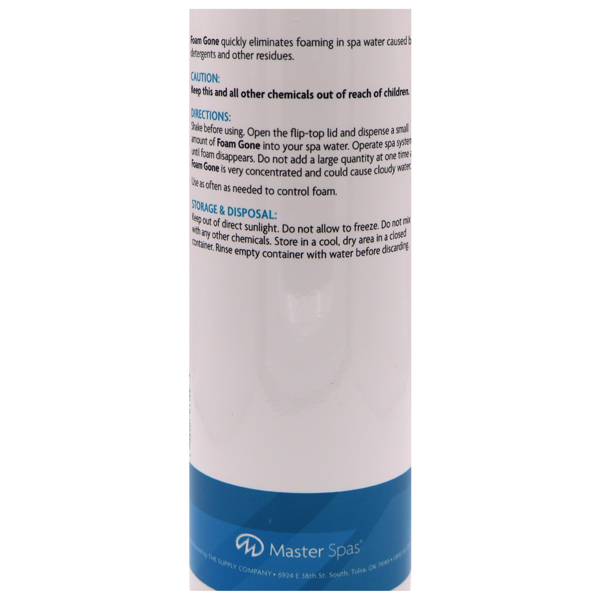 Master Clear Foam Gone 16 fl. oz. Back