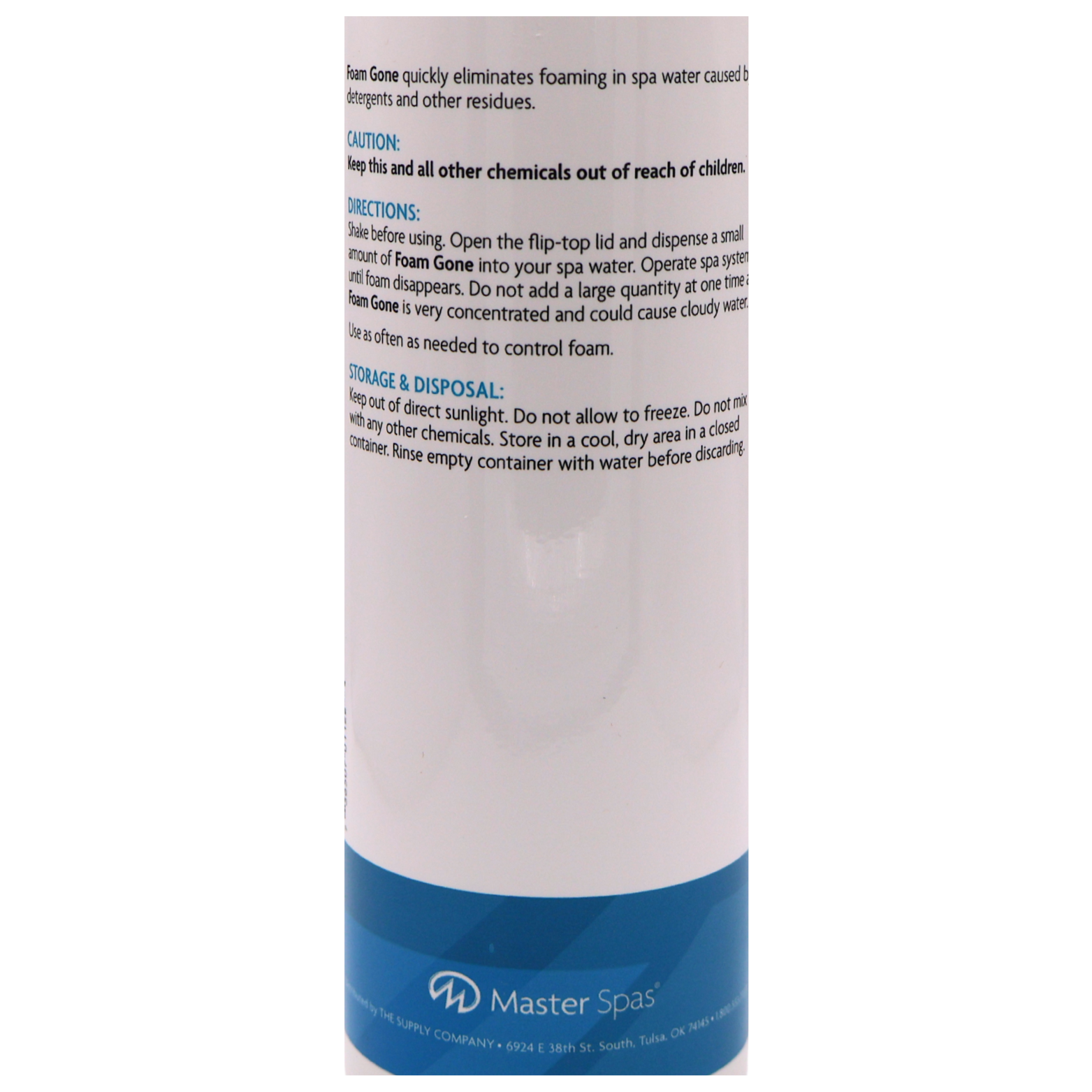 Master Clear Foam Gone 16 fl. oz. Back