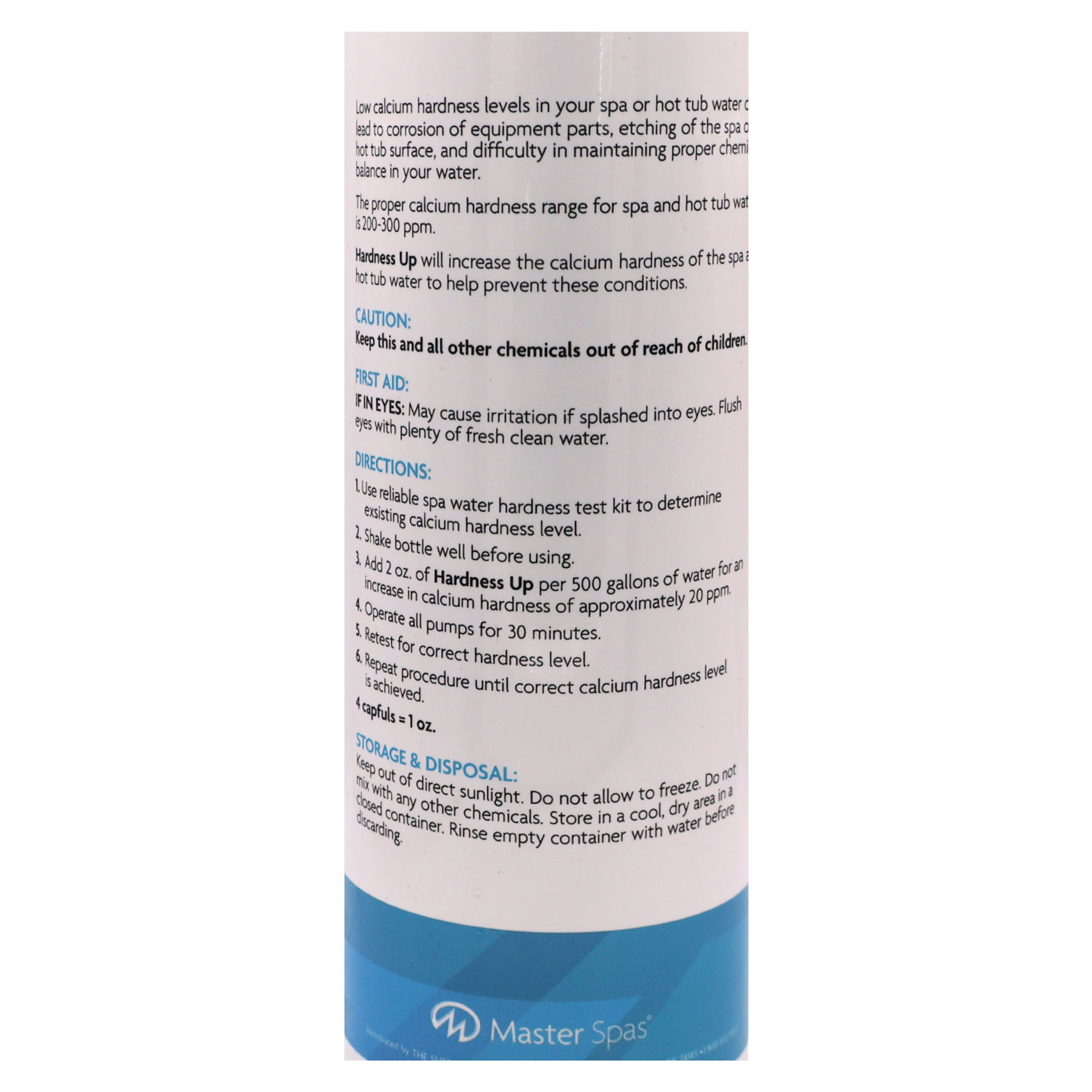 Master Clear Hardness up 32 oz. Back