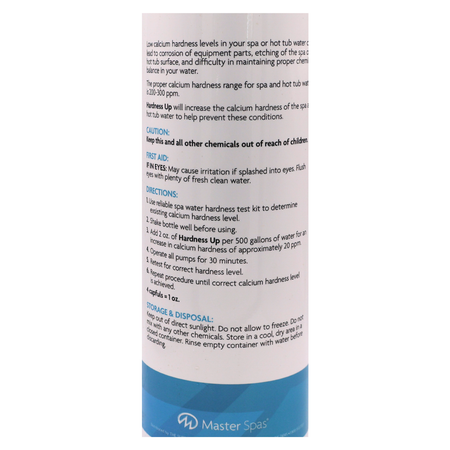Master Clear Hardness up 32 oz. Back
