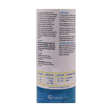 Master Clear pH Up 2lbs. Back