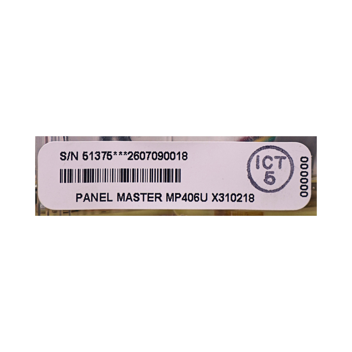 Master Spas X310218 Panel Label