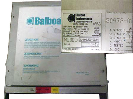 Master Spa - X300600 - Balboa Equipment MAS200 System Control Pack