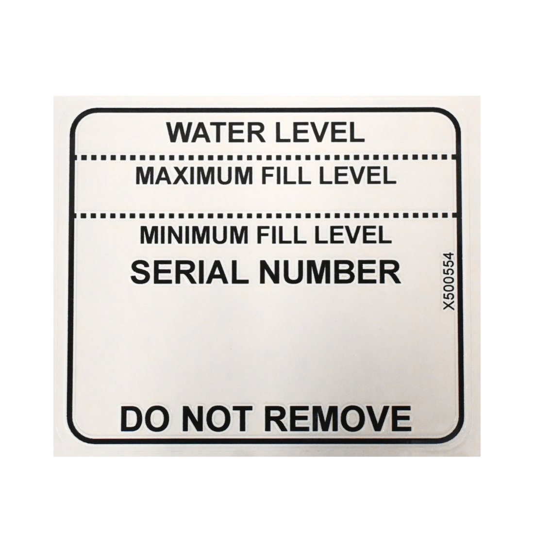 Master Spa - Minimum Water Level Sticker