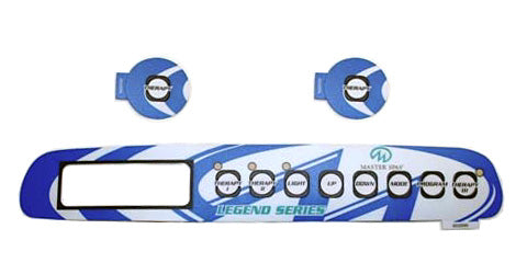 Master Spa - X505270 - 2001 Legend 3 Pump Overlay Set - Front View