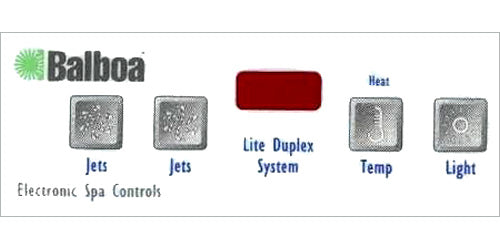 Master Spa - X505350 - Generic 225 LED 2 Jet Button Overlay