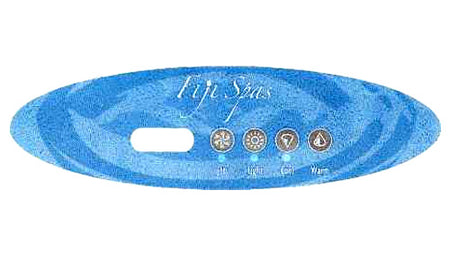 Master Spa - X509044 - 4 Button Overlay for Fiji/Hawaii Models - Front View